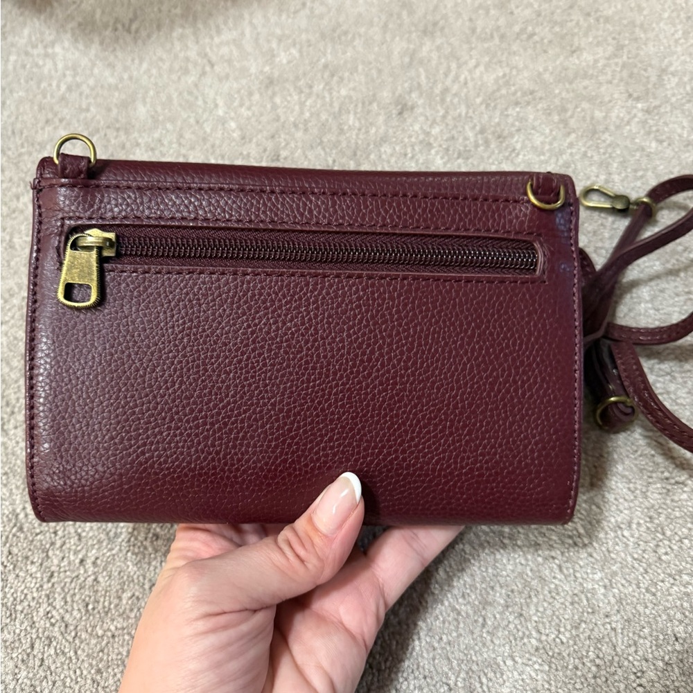 The Sak Deep Red Leather Wallet Crossbody - Picture 2 of 4